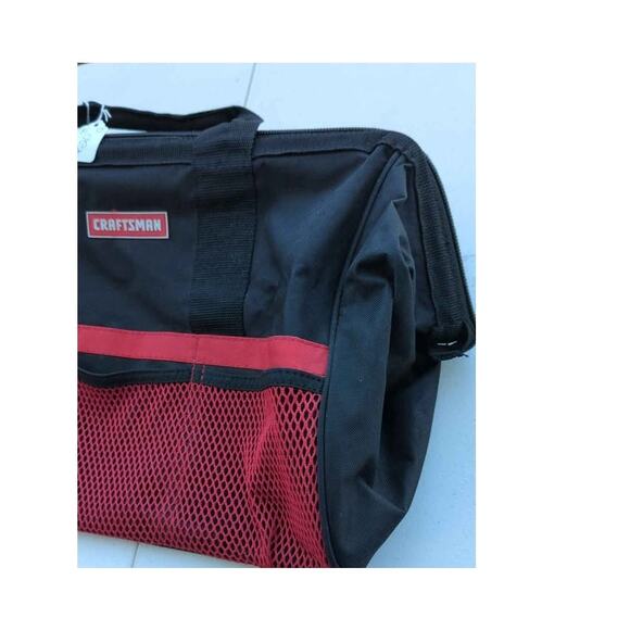 Craftsman 18 in. Red and Black Wide Open Zipper Tool Bag - Picture 2 of 6